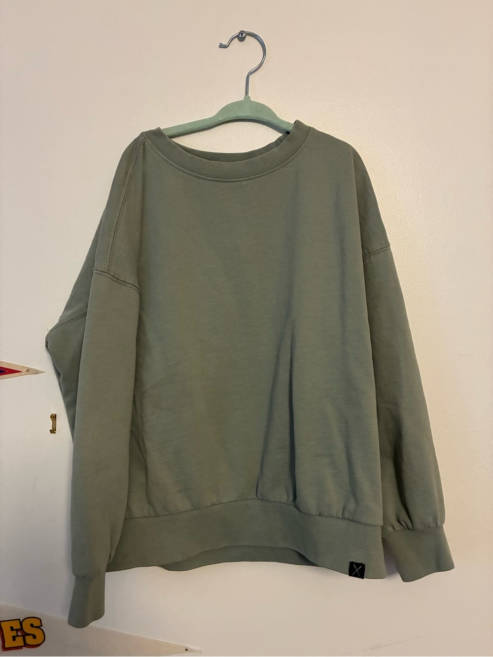 Kids Olive Green Crewneck Sweatshirt